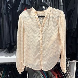 Cream sheer blouse